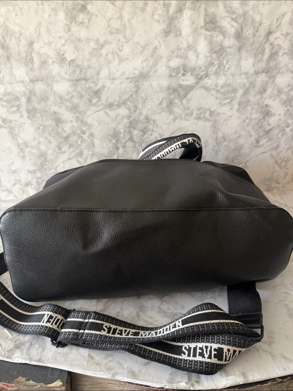 Steve Madden Black and White Duffel Bag